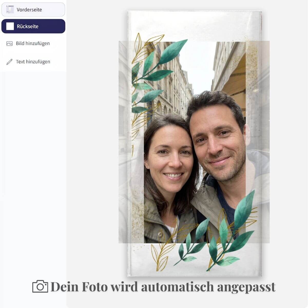 Eigenes Foto und Text auf Freudentränen Taschentüchern für Hochzeit und Gastgeschenk
